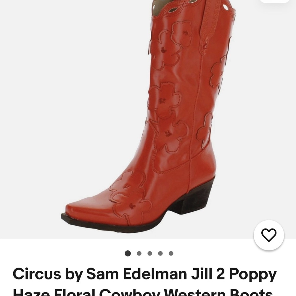 Circus by Sam Edelman Red Floral Western Boots